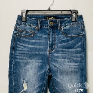 sz 7 - New Indigo Rein Juniors' Cuffed Skinny Jeans
